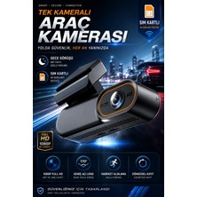 Venas Tek Kameralı Sim Kartlı Kaza Anında Kayıt Yapan Araç Kamerası