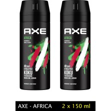 Herşey Trend 2 Adet Axe Africa Erkek Deodorant Sprey 150 ml