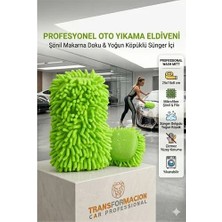Trend Kapında Profesyonel Çizmeyen Makarna Oto Yıkama Eldiveni, Içi Süngerli Yoğun Köpüklü Şönil Sünger 723204