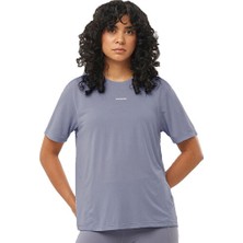 Salomon Shakeout Core Ss Tee W Kadın Koşu Tişörtü LC2776100 Mavi