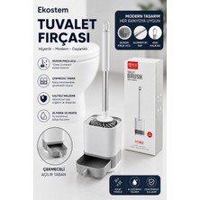 Ekostem Silikon Uçlu Hazneli Tuvalet Fırçası Seti - Tuvalet ve Klozet Temizleme Fırçası