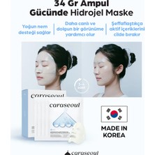 Caraseoul Glowganic Pro-Kolajen Hidrojel Yüz Maskesi 4’lü – Nemlendirici ve Sıkılaştırıcı Cilt Bakım Maskesi
