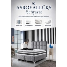 Asroyallüks Şehrazat 90 x 190 cm Pedli Paket Tavşan Tüyü Kumaş Yaylı Yatak