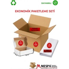 Meşpa Ambalaj Ekonomik Paketleme Seti Kutu-Koli-Kraft Kağıt