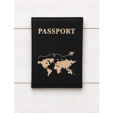 Silpus Pasaport Kılıfı Cüzdanı Tekli Siyah