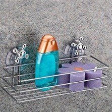 Trend Kapında Banyo Dikdörtgen Raf Vantuzlu