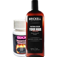 Brickell Saçsakal 237ML Erkek Beyazıık Şampuanı + Sıxx Erkeklere Özel Cinselgüç 30 Lu