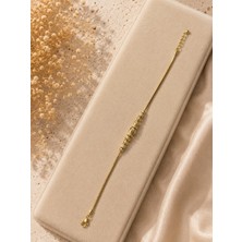 Rome Oro Charm Zirkon Altın Bileklik