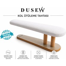 Dusew Ahşap Kol Ütüleme Aparatı Oval Kesim Beyaz
