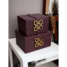 Miarik Design 2 Kareli Deri Kutu 8X16 10X20 cm