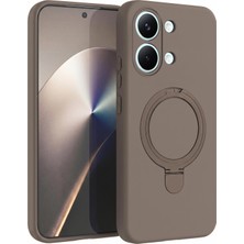 Microsonic Xiaomi Poco X8 Pro Max Kılıf Aura Stant Magsafe Kahverengi