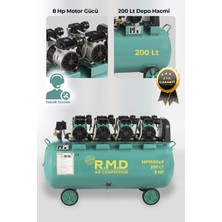 R.M.D KOMPRESÖR  200 Lt Yüksek Emişli Yağsız Teknoloji Hava Kompresörü - IMP1500X4
