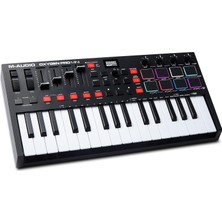 M-Audio M-Audıo Oxygen Pro Mini - 32 Tuşlu USB Mıdı Klavye Controller, Ritim Pedleri, Mıdı Atanabilir Düğmeler, Butonlar, Fader’lar ve Yazılım Paketi Dahil