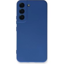 Trend Kapında Samsung Galaxy S23 Kılıf Nano Içi Kadife Silikon - Mavi
