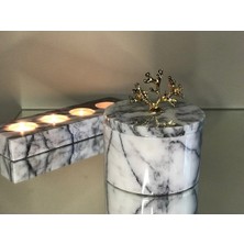 Miarik Design Dekoratif Gold Mercan Detayli Leylak Kutu Küçük Boy