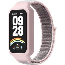 Microsonic Xiaomi Redmi Band 3 Hasırlı Kordon Woven Sport Loop Pudra
