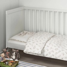 Ikea Rödhake Bebek Nevresim Takımı, Beyaz-Bej, 110X125/35X55CM