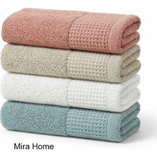 Mira Home 4 Lü El Yüz Havlu Seti Waffle Bordürlü Pamuklu