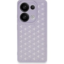 Trend Kapında Xiaomi Redmi Note 13 Pro 4g Kılıf Petek Silikon Kapak - Lila