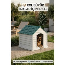 Kurtbay Şekil Flex Xxl Boy Plastik Köpek Kulübesi – Suya Dayanıklı Dış Mekan Köpek Evi  95X98X102 cm