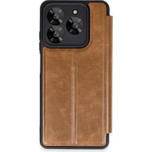 Trend Kapında General Mobile Era 30 Kılıf Flip Cover - Taba
