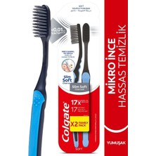 Belirtilmemiş Mikro Ince Charcoal Hassas Temizlik Yumuşak 2'li Diş Fırçası