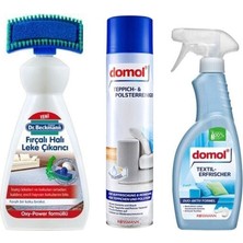 Belirtilmemiş Fırçalı Halı Leke Çıkarıcı 650 Ml+ Domol Halı Temizleyici 600 ml + Ferahlatıcı Tekstil Spreyi 500 ml