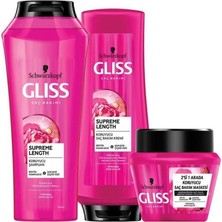 Belirtilmemiş Supreme Length Uzun Saçlara Özel Bakım Seti (Şampuan 500 ml Saç Kremi 360 ml Maske 300 Ml)
