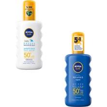 Belirtilmemiş Nıvea Sun Nem. Güneş Spreyi SPF50+ & Nıvea Sun Kıds Sprey SPF50