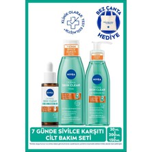Belirtilmemiş Derma Skin Clear Karşıtı Serum 30ML, Yüz Temizleme Jeli 150ML, Tonik 200ML ve Çanta Hediyeli