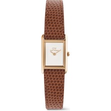 Daniel Wellington Bound Mini Light Brown Lizard White Rose G DW00600909 Kol Saati