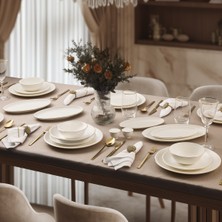 Evaliza Elegant Gold 32 Parça 6 Kişilik Yemek Takımı