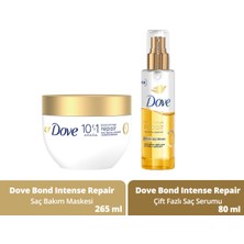 Belirtilmemiş Dove 10'u 1 Arada Saç Bakım Maskesi 265 ml ve Çift Fazlı Saç Serumu 80 ml Onarıcı Etki