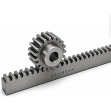 Kramsan Global 30X30MM 3 Modül Düz Kremayer Dişli 2 Metre Tek Parça (Soğuk Çekme C45) (Delik & Galvaniz Yok)