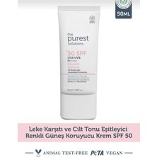 Belirtilmemiş Leke Karşıtı ve Cilt Tonu Eşitleyici Renkli Güneş Koruyucu Krem Spf 50, 50 ml
