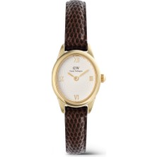 Daniel Wellington Ophelia Mini Dark Brown Lizard White Guilloché G DW00600891 Kol Saati
