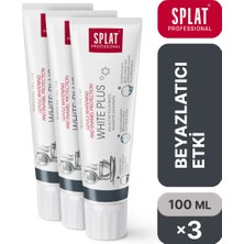 Belirtilmemiş White Plus Diş Macunu 3 Adet - Beyazlatıcı Florürlü, Kahve Çay Tütün Lekelerine Karşı, 100 ml