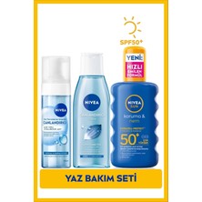 Belirtilmemiş Sun SPF50 Güneş Koruyucu Vücut Spreyi 200ML, Yüz Temizleme Köpüğü 150ML, Canlandırıcı Tonik 200ML