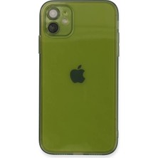 Trend Kapında Apple iPhone 12 Kılıf Fly Lens Silikon - Yeşil