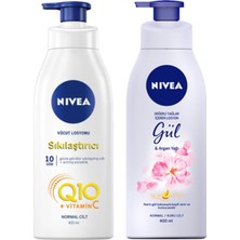 Belirtilmemiş Q10 Sıkılaştırıcı Vücut Losyonu Pump 400 ml + 400 ml Gül ve Argan Yağı Losyon Hediyeli