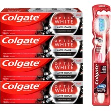 Belirtilmemiş Optic White 50 ml Aktif Kömür x 4 Fırça