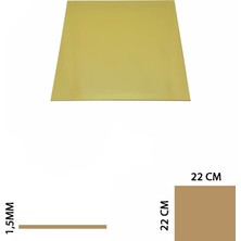 Mutfak Kitap Pasta Altlığı Kare Gold 22x22 İnce 5 ad.