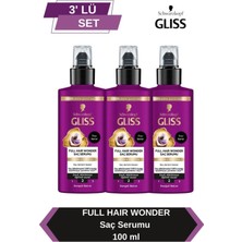 Belirtilmemiş Full Hair Wonder Dökülme Karşıtı Sıvı Saç Bakım Serumu 100 ml X3 Adet + Tarak Hediyeli