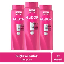 Belirtilmemiş Elidor 650 ml X3 Güçlü ve Parlak Saç Bakım Şampuanı Tüm Saç Tipleri İçin Uygun Formül