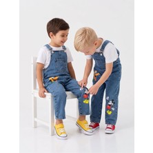 Mişsa Bebe Çocuk Kot Salopet Bol Kesim Denim 3-6 Yaş 1 Parça