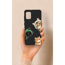 Vip Case Samsung A31 Uyumlu Kedi Ekibi Desenli Silikon Kılıf