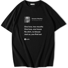 Brz Collection Unisex Oversize Sweater Weather - The Neighbourhood T-Shirt Siyah