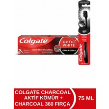 Belirtilmemiş Optıc White Charcoal Aktif Kömür 75ML + Charcoal 360 Siyah Diş Fırçası (1+1)