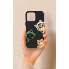 Vip Case iPhone 16 Pro Max Uyumlu Kedi Ekibi Desenli Silikon Kılıf