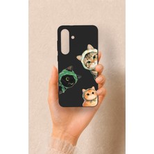 Vip Case Samsung S25FE Uyumlu Kedi Ekibi Desenli Silikon Kılıf